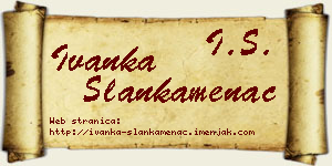 Ivanka Slankamenac vizit kartica